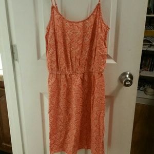 Orange spaghetti strap dress